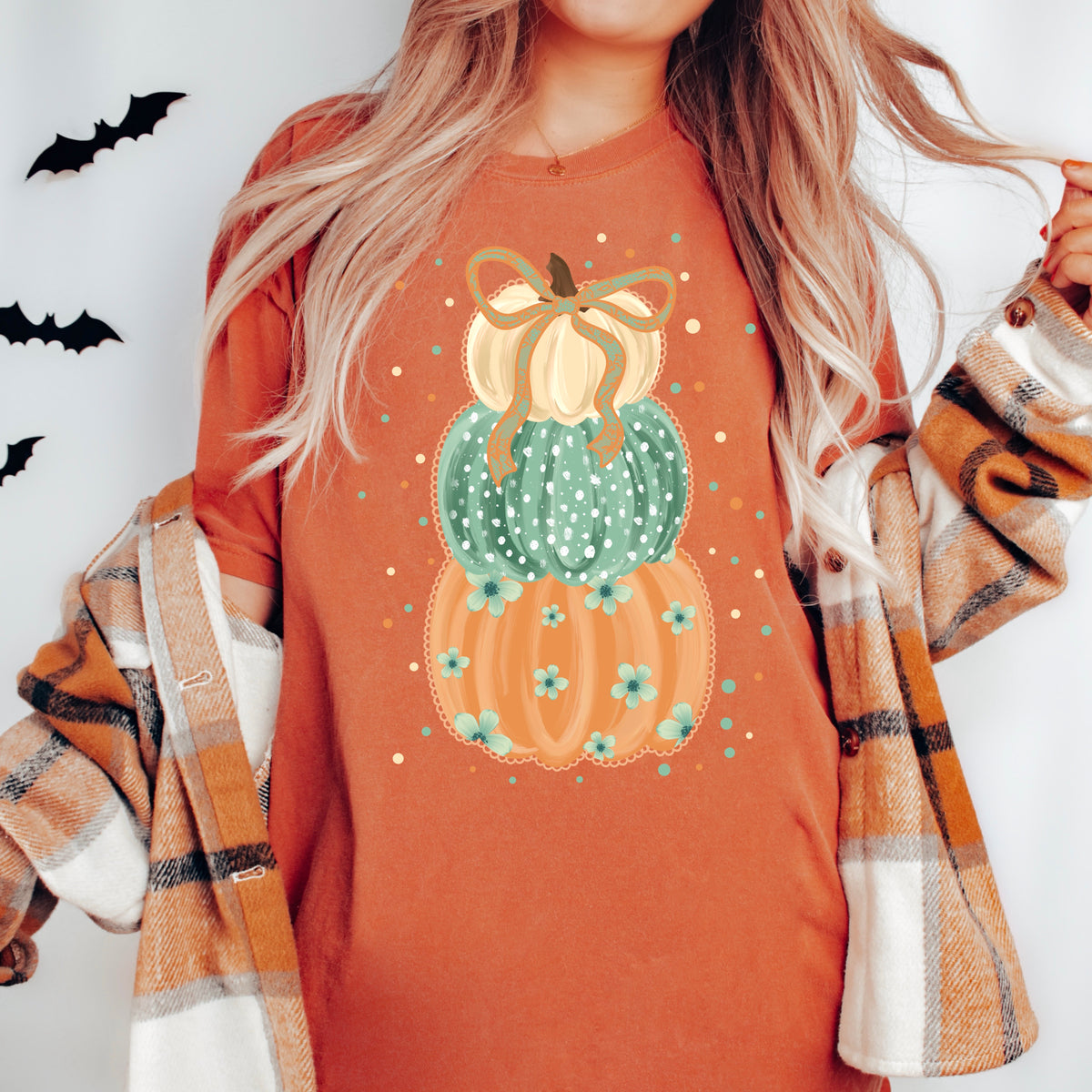 Stacked Pumpkins | Halloween | Printed