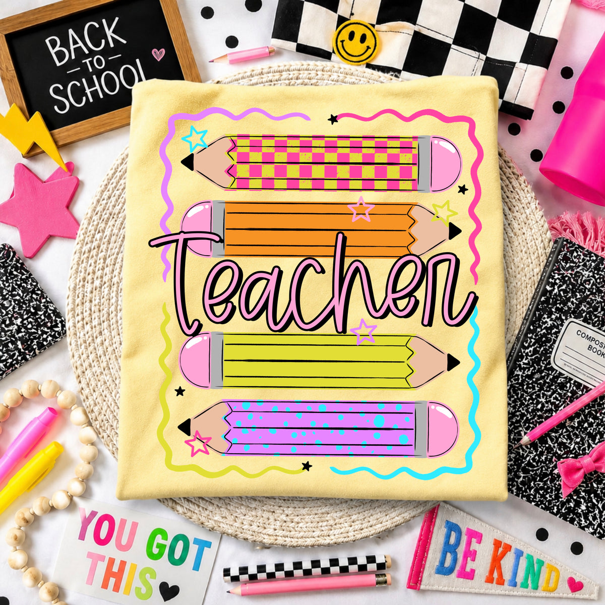 Teacher Colorful Pencils | Printed