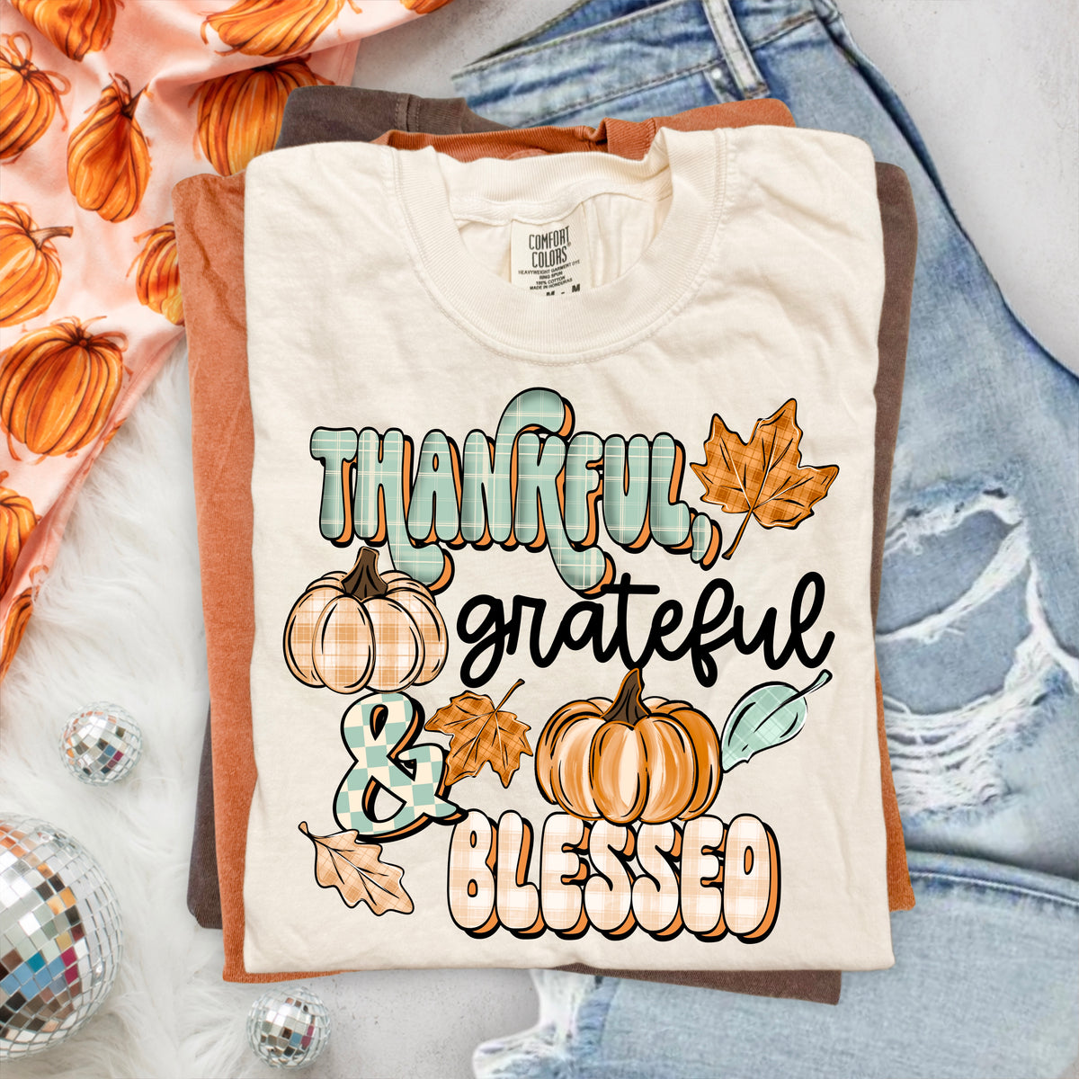 Thankful Grateful & Blessed | Printed