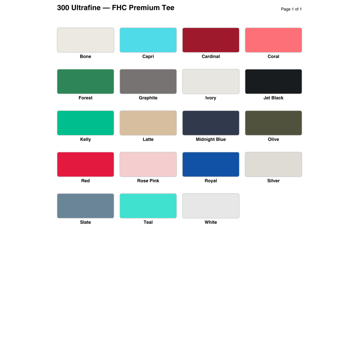 300 Ultrafine: FHC Premium Tee