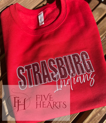 Strasburg Indians | Embroidery | Glitter Applique