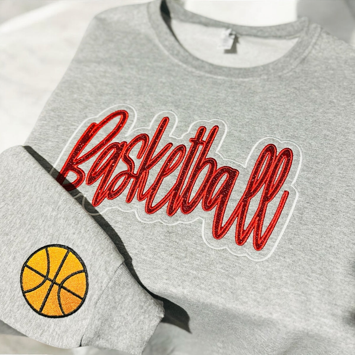 Basketball w/sleeve | Embroidery | Applique Embroidery