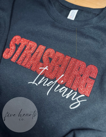 Strasburg Indians | Embroidery | Glitter Applique