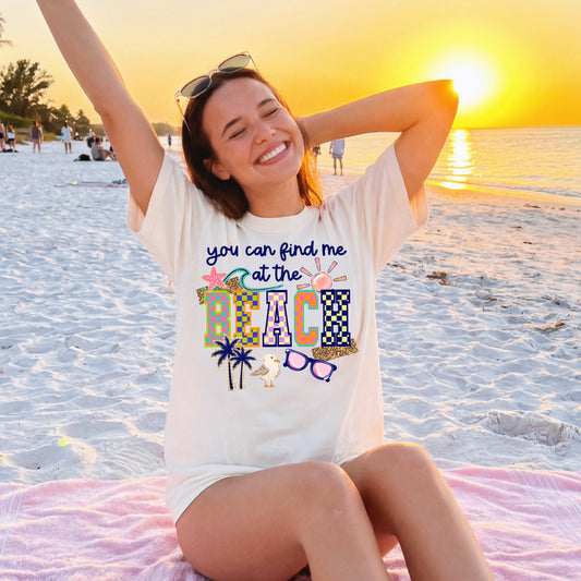 You Can Find Me At The Beach | Printed
