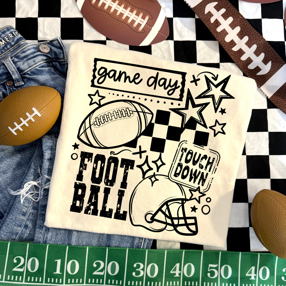 Game Day Football Touchdown | Printed