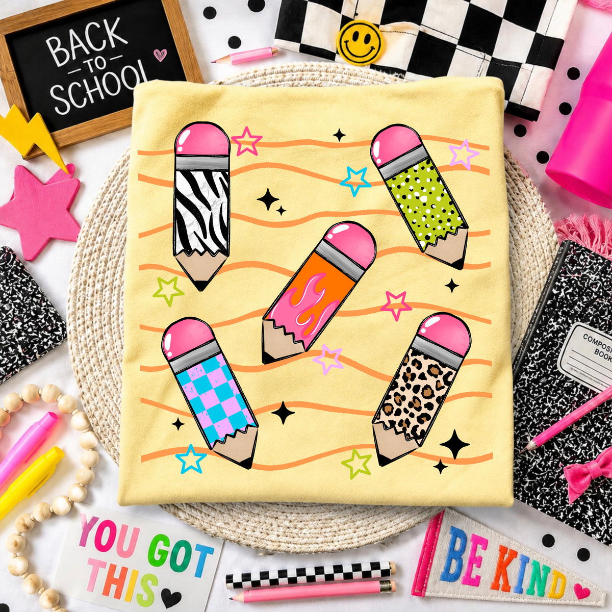 Mixed Pattern Pencils | Printed