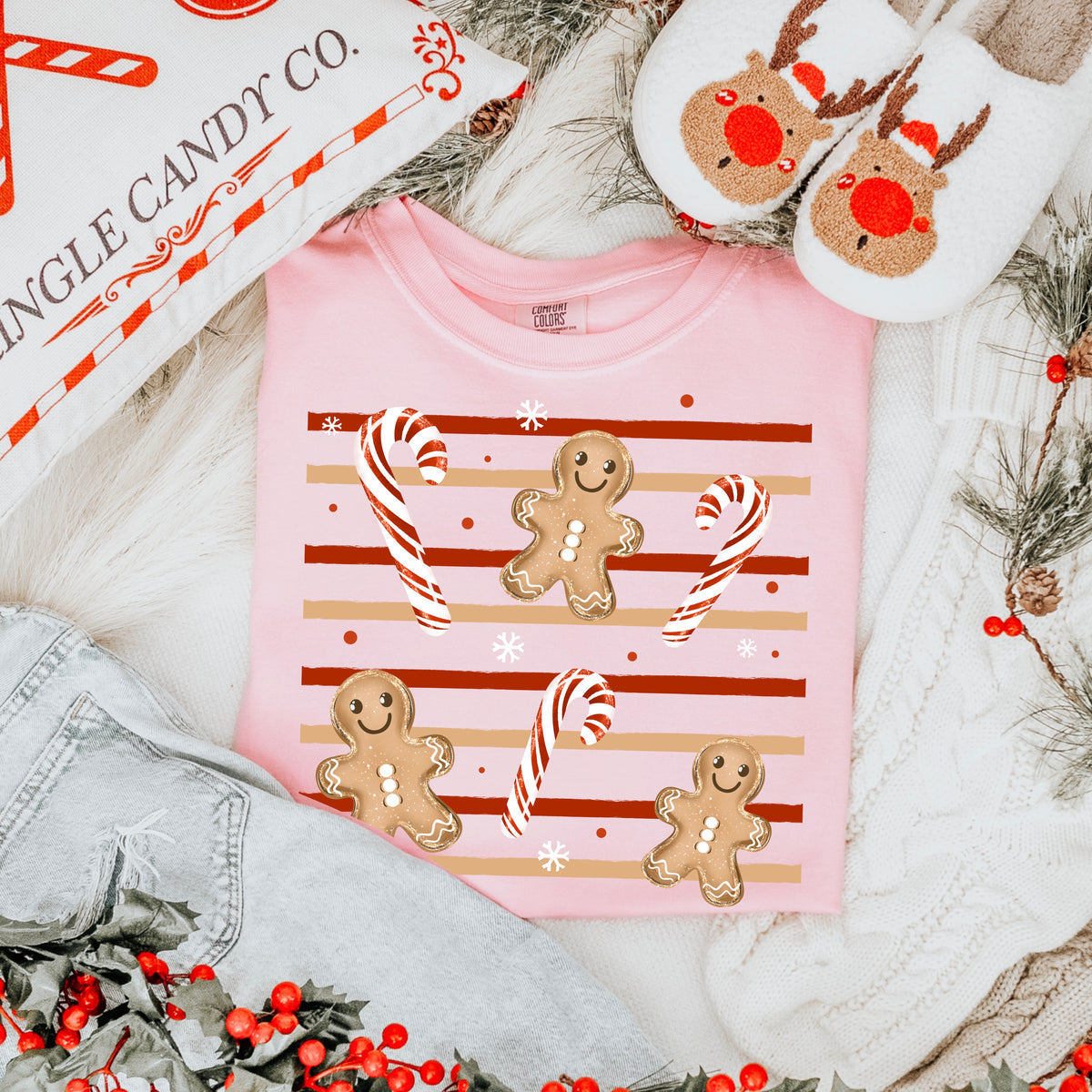 Gingerbread Men & Candy Canes | Printed