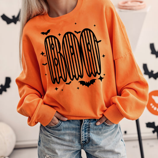 Striped Boo | Halloween | Printed