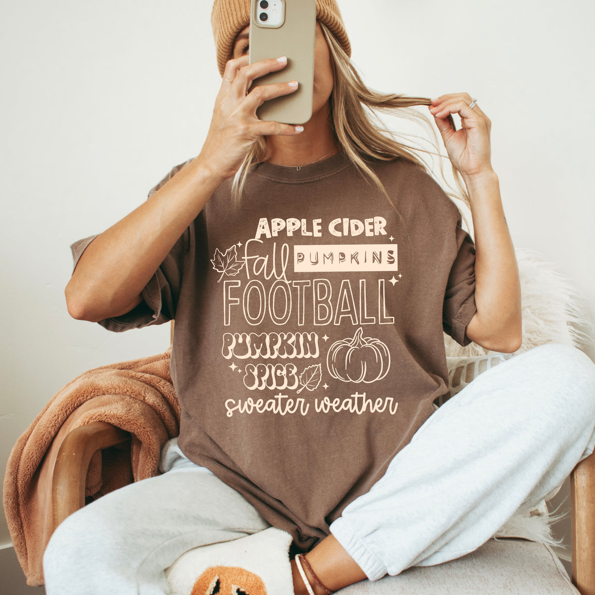 Apple Cider Fall Football Sweater Weather | Printed