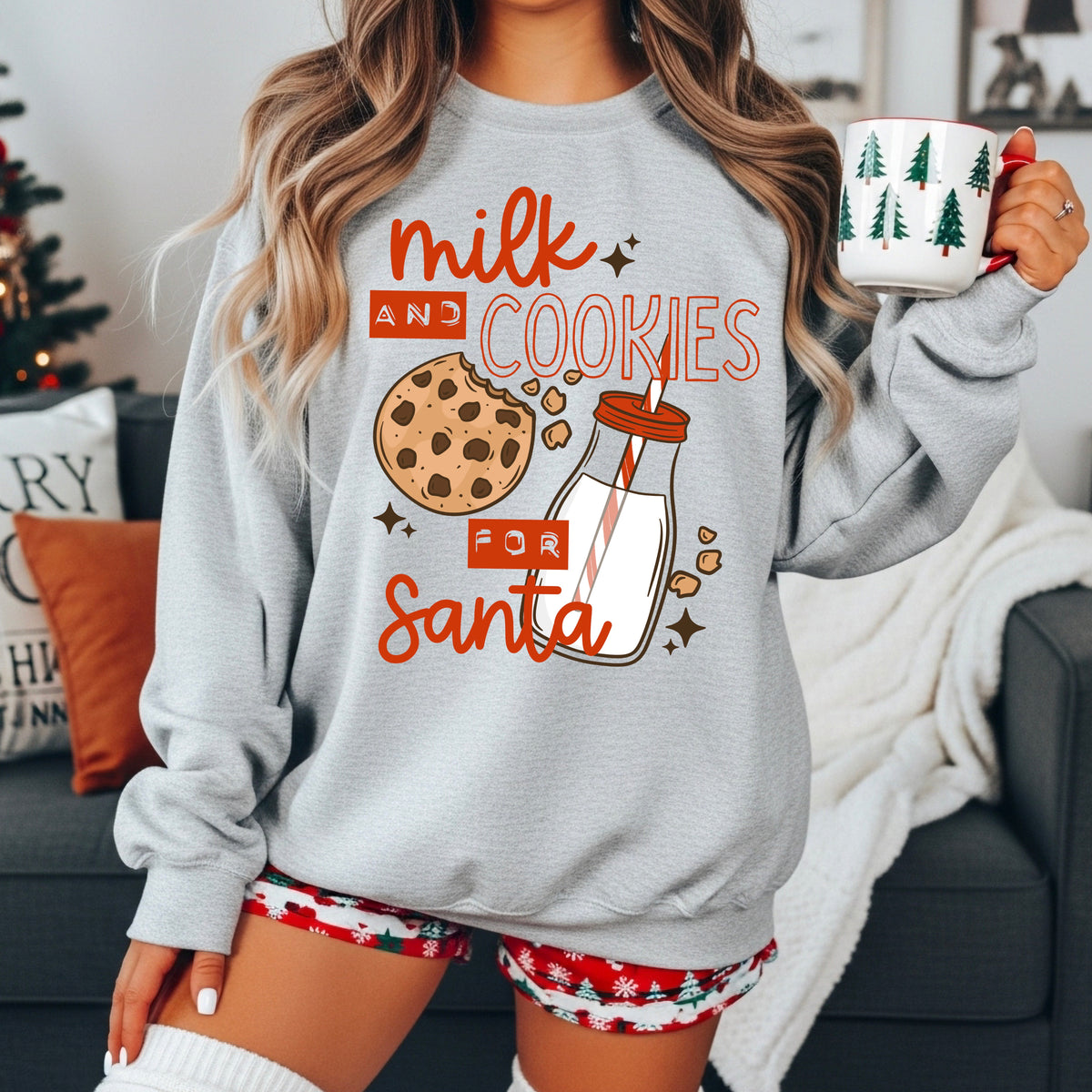 Milk and Cookies for Santa | Printed