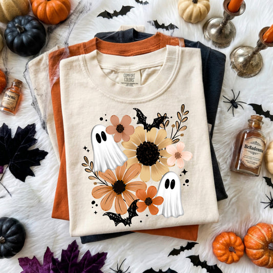 Floral Ghosts & Bats | Halloween | Printed