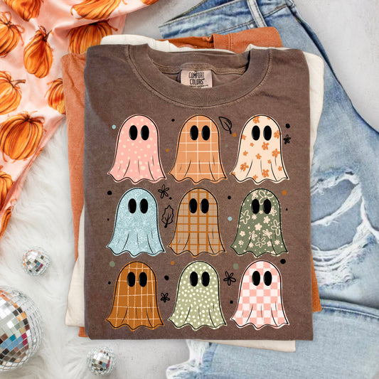 Patterned Ghost Grid | Halloween | Printed
