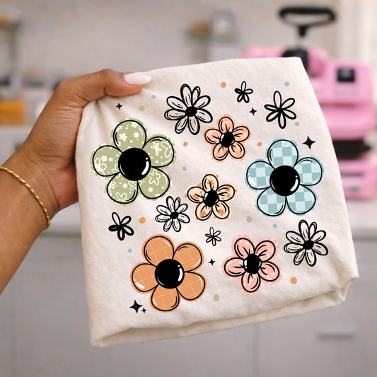 Retro Flower Collage | Printed