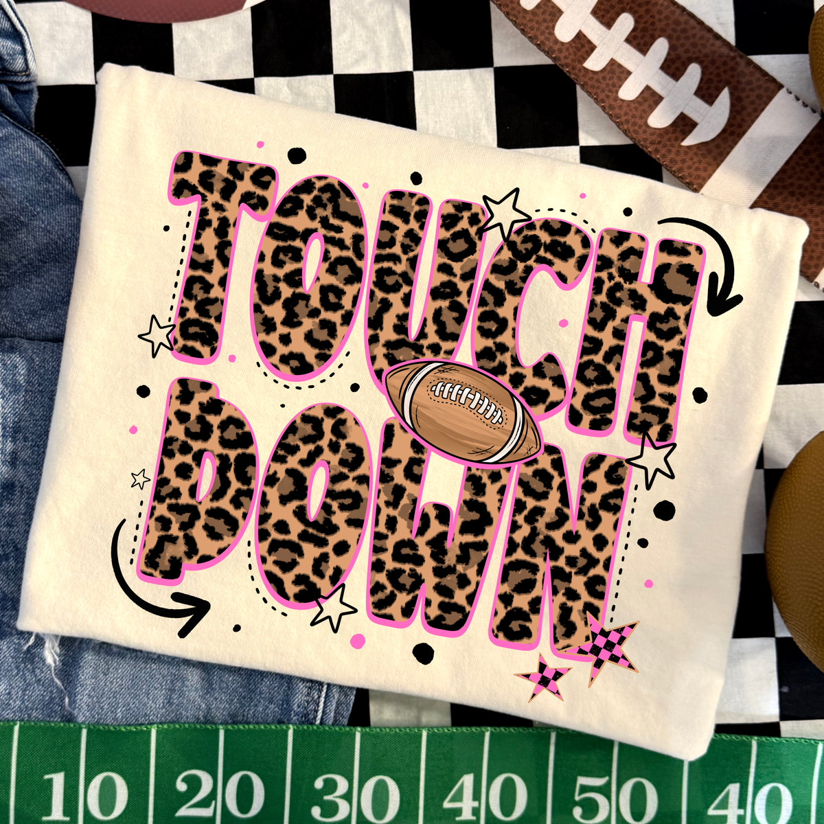 Leopard Touchdown Football | Printed