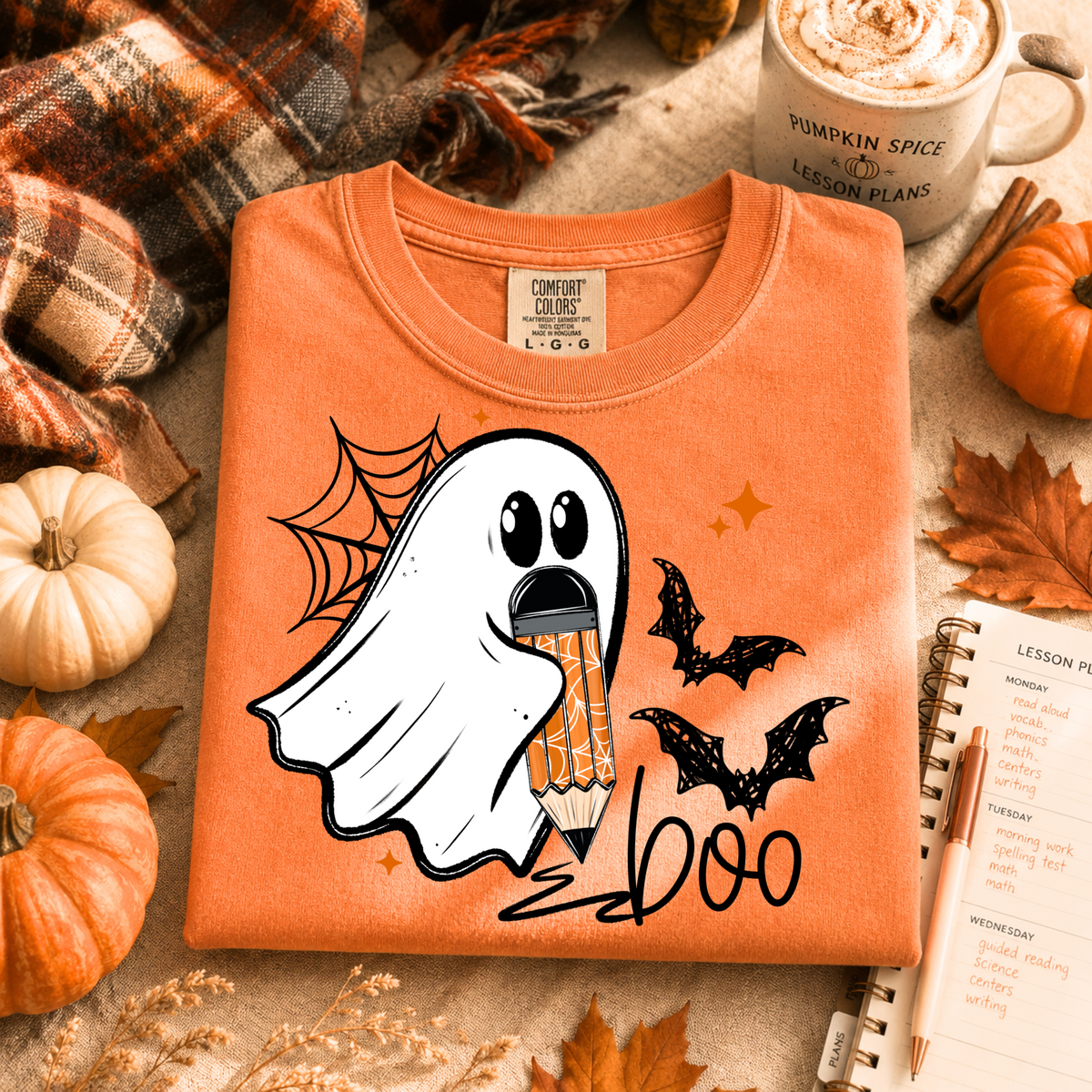 Teacher Ghost Pencil Boo | Halloween | Printed