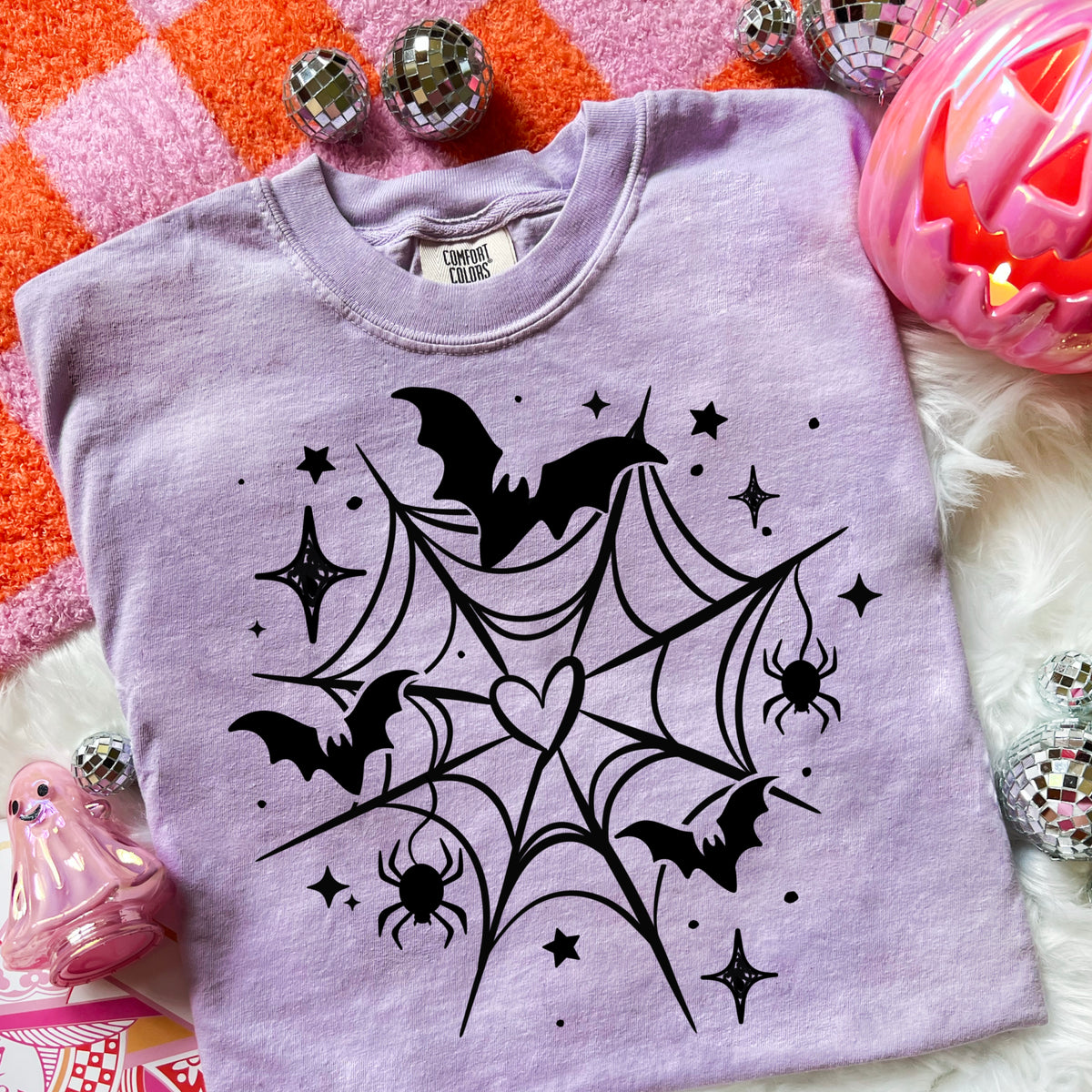 Spider Web Heart Bats | Halloween | Printed